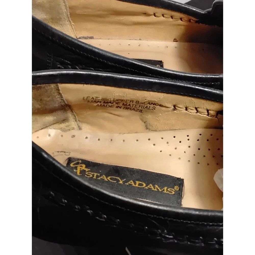 Stacy Adams Size 10M Tassel Loafers Distress Slip On Shoes
